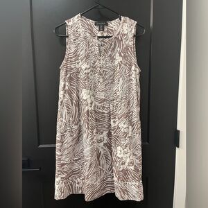 Tahari Sleeveless Linen Blend Dress Size Small